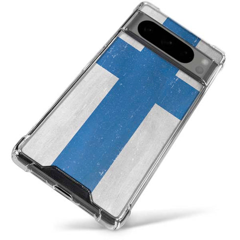 Finland Flag Distressed Google Pixel 8 Pro Clear Case